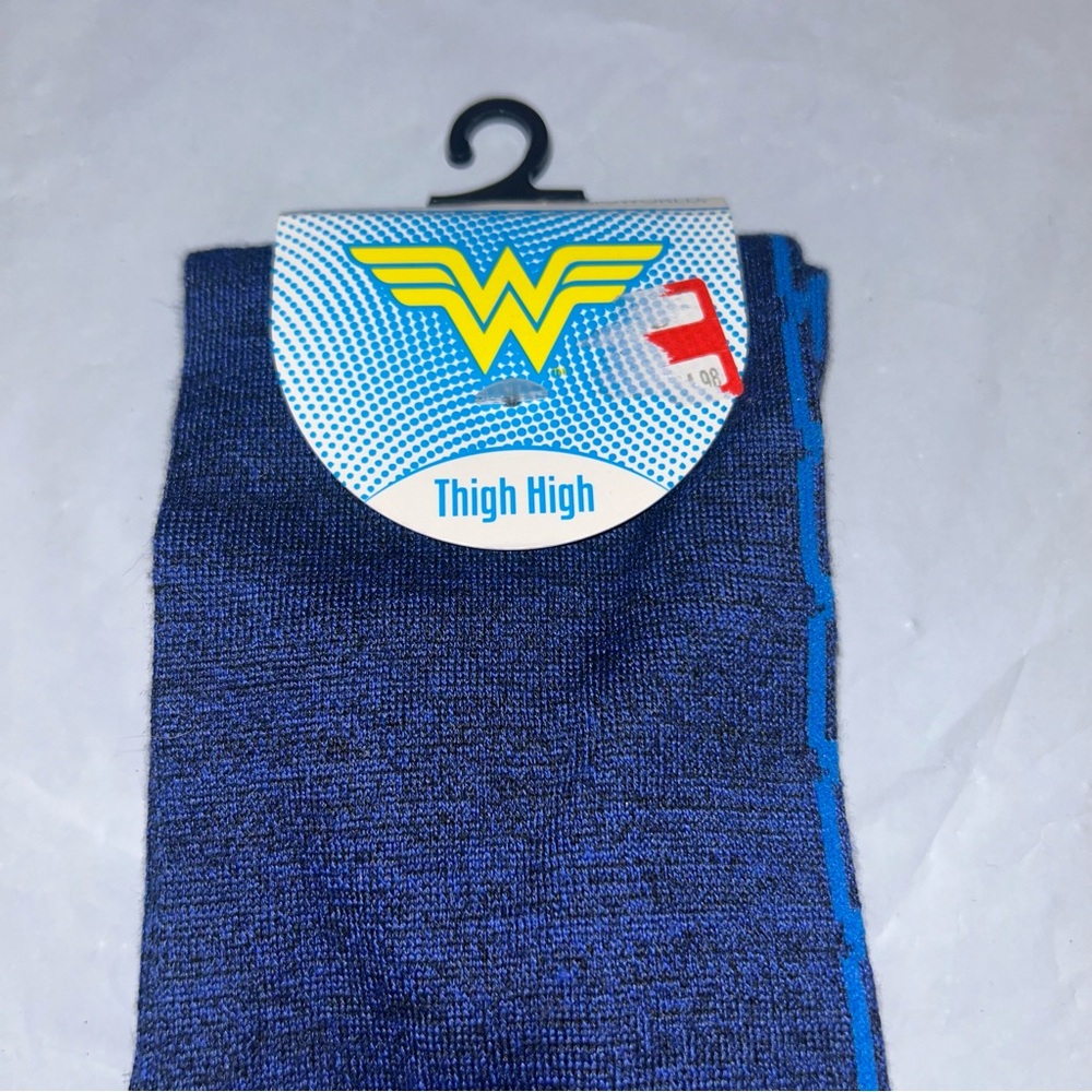 Wonder Woman Blue Thigh High Socks New With Tag